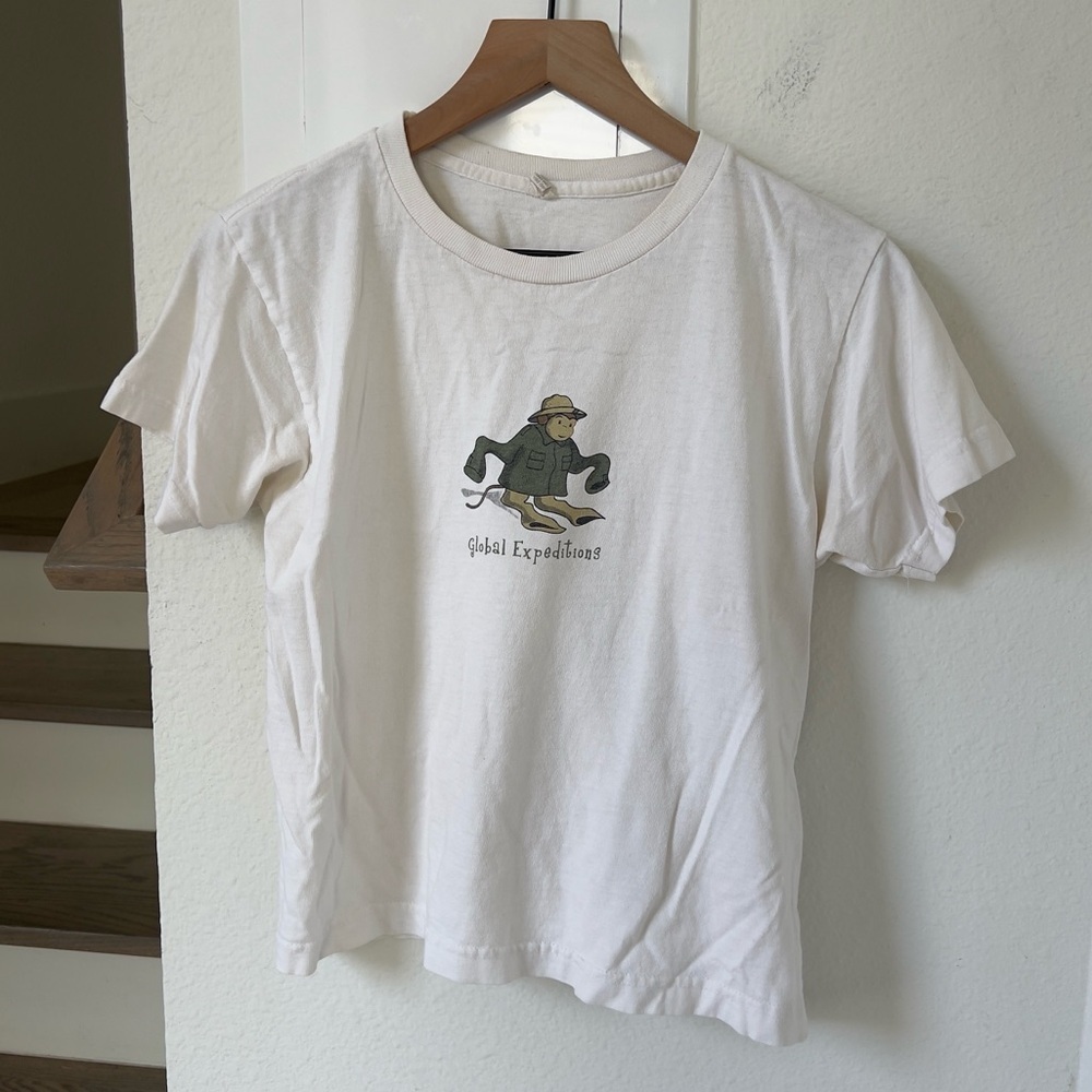Vintage Curious George Global Expeditions T-Shirt in White